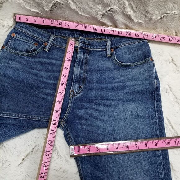 Levis Jeans Mens 33x30 Blue 511 Regular Straight Dark Wash American Denim - Picture 5 of 14